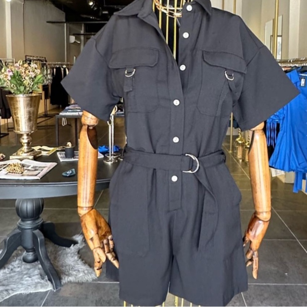 Short black jumpsuit